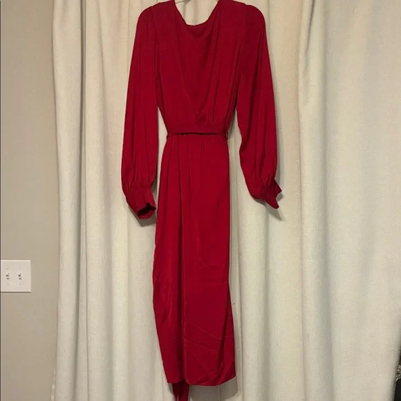 NWT Red Wrap Dress - Picture 3 of 4
